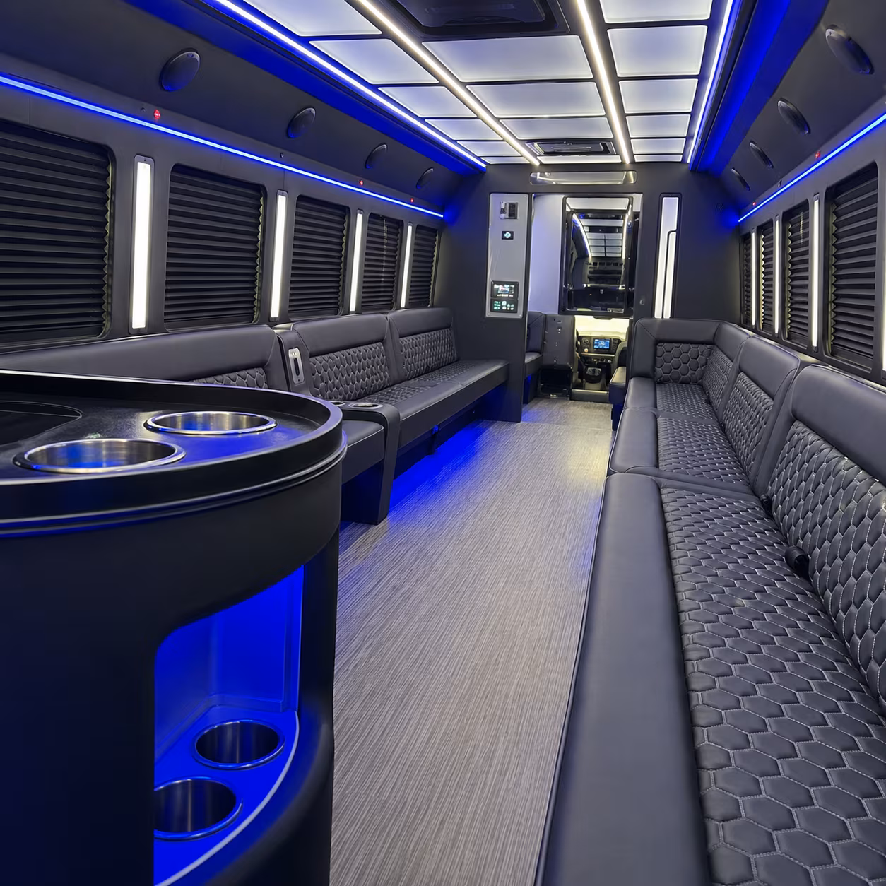 Nashville Birthday, Sweet 16, & Quinceañera Transportation party bus exterior