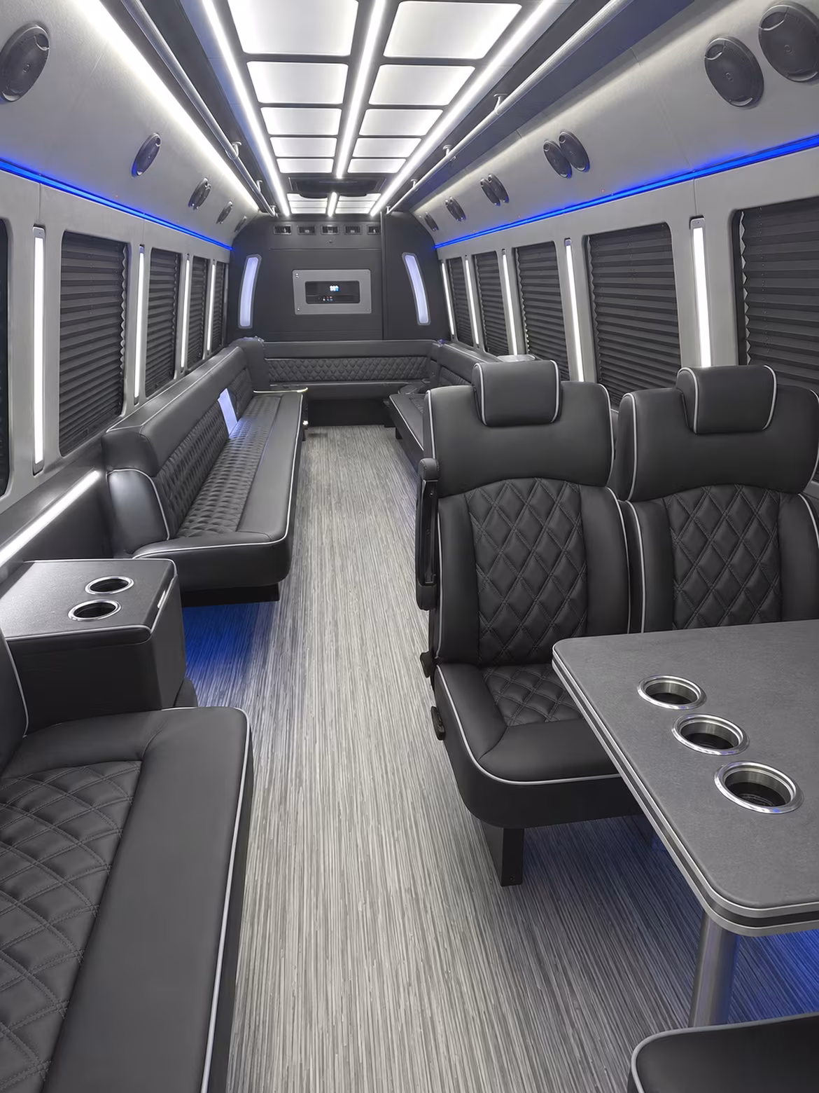 Nashville Birthday, Sweet 16, & Quinceañera Transportation party bus interior