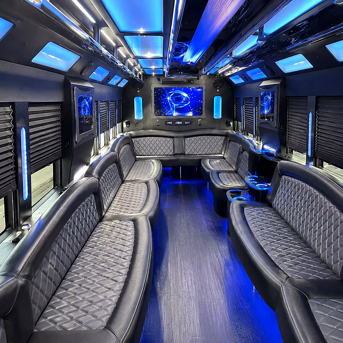 Nashville Concert & Music Festival Transportation party bus interior