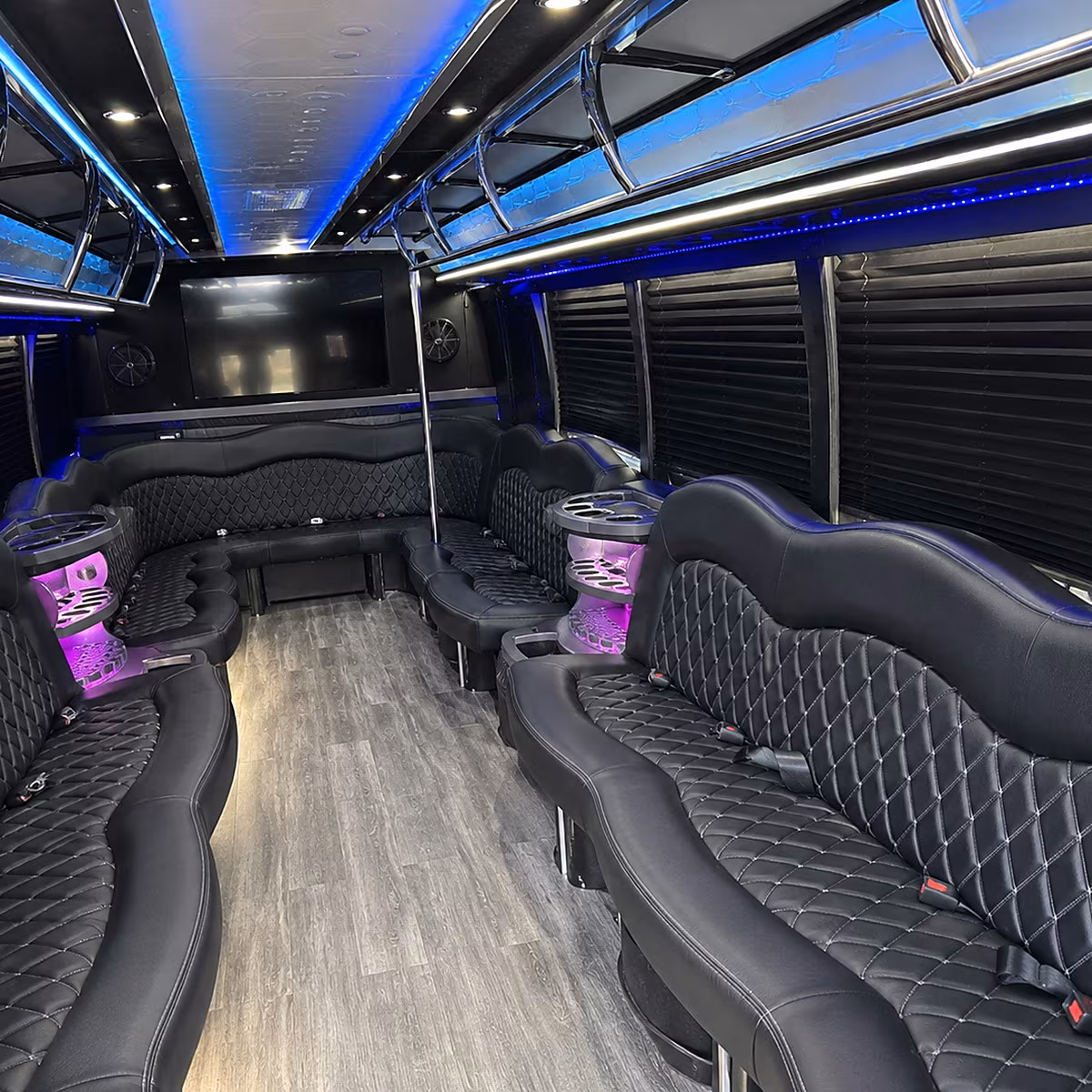 Nashville Concert & Music Festival Transportation party bus interior