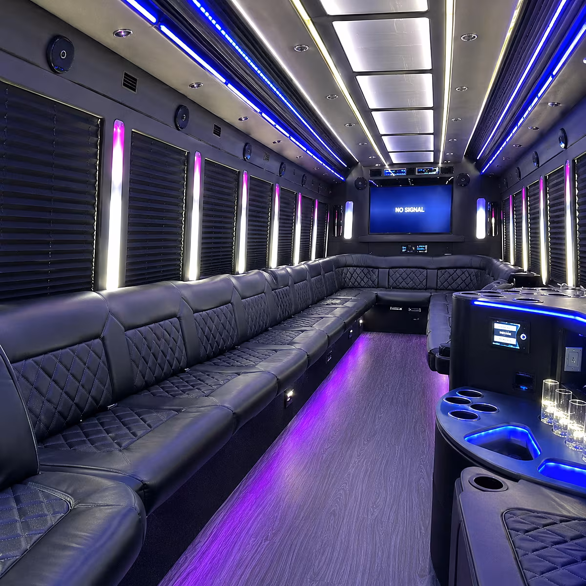Nashville Prom & Homecoming Transportation party bus interior