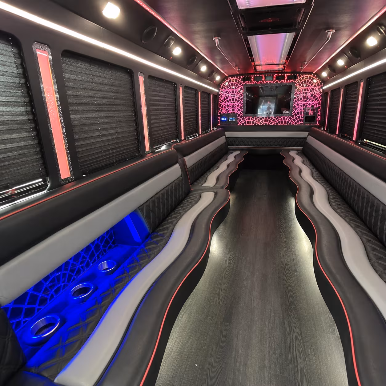 Nashville Prom & Homecoming Transportation party bus interior