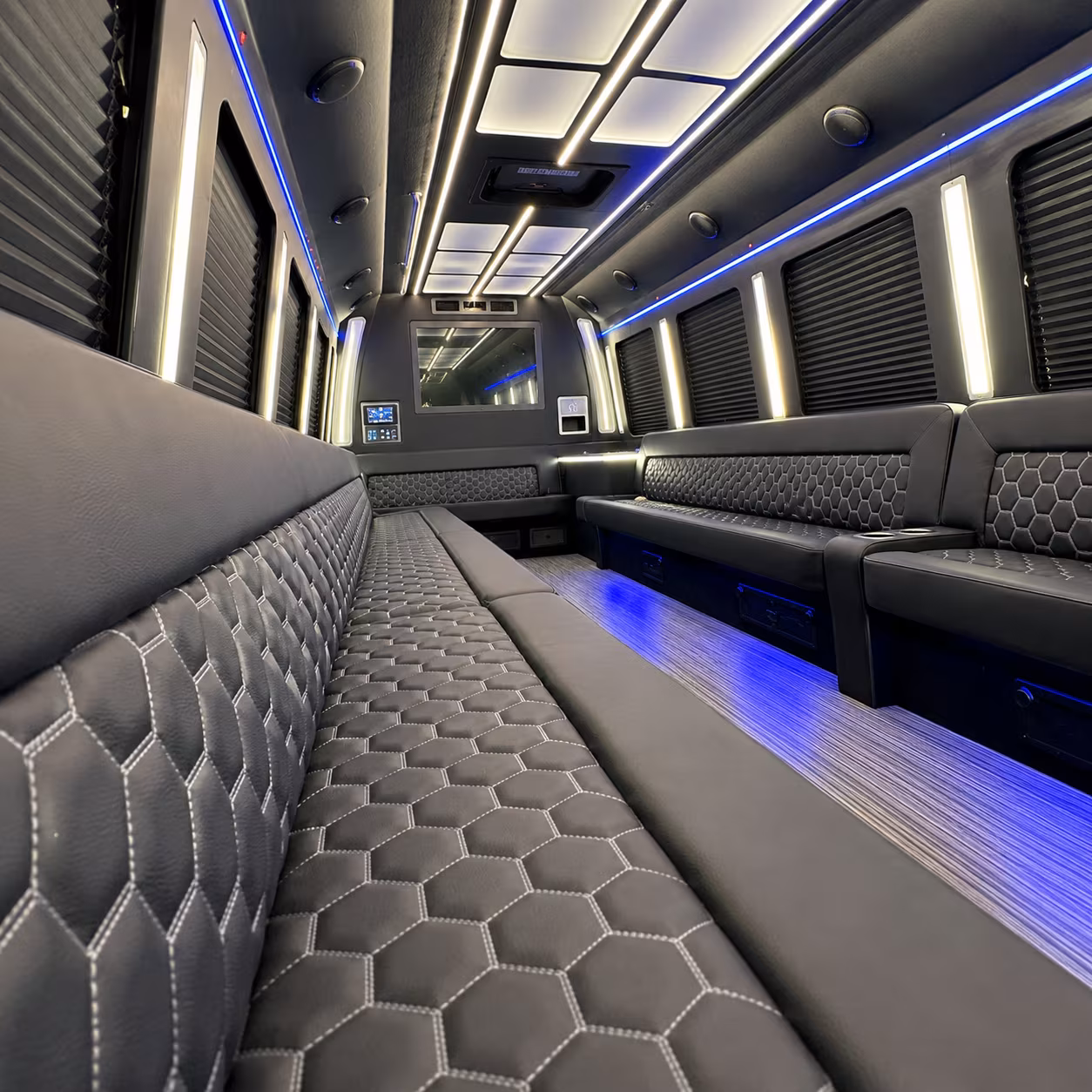 Nashville Sporting Event Transportation party bus interior