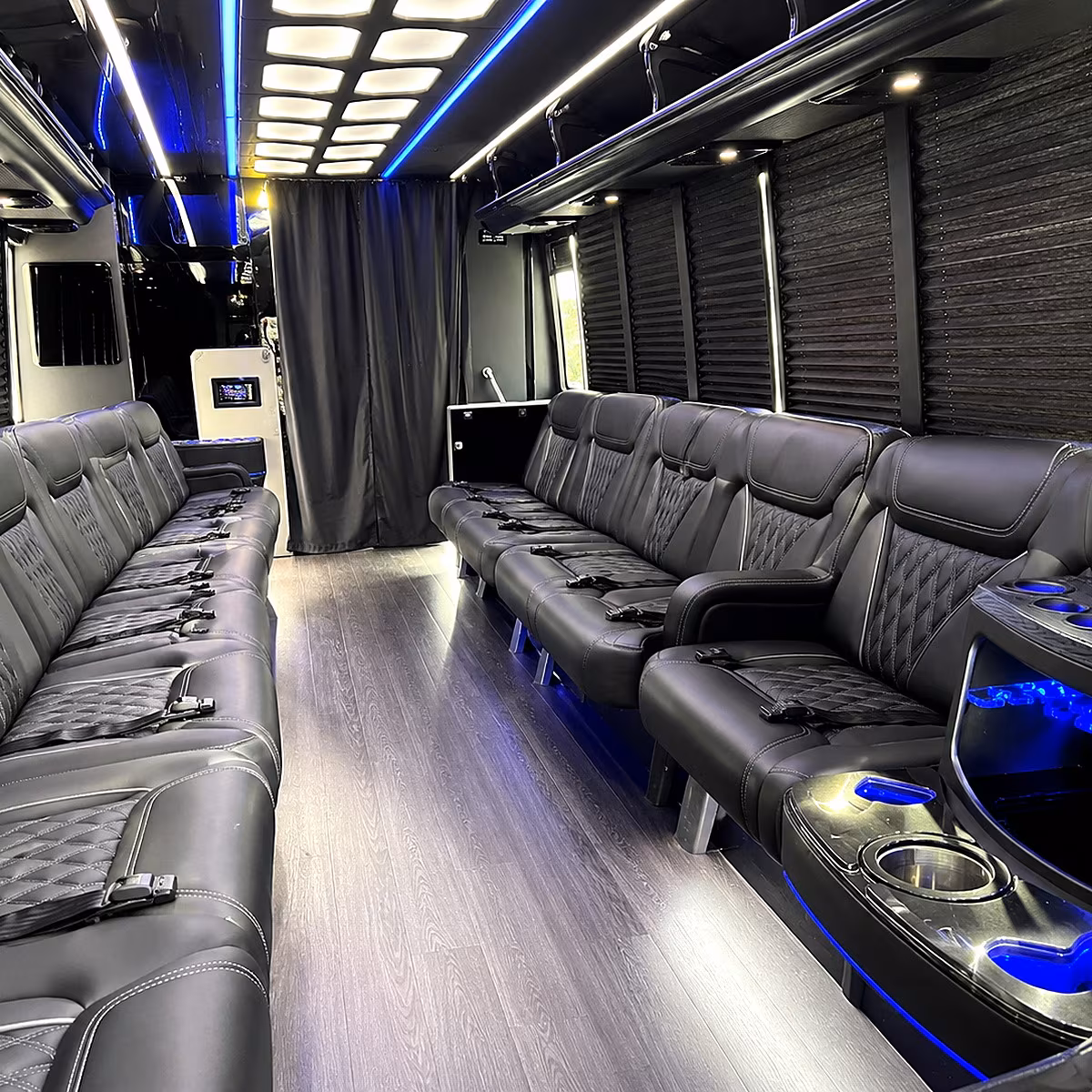Nashville Wedding Transportation party bus interior